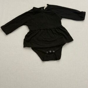Spearmint Love Bodysuit Dress 3-6 Months Black Romper Skirted Onesie Long Sleeve